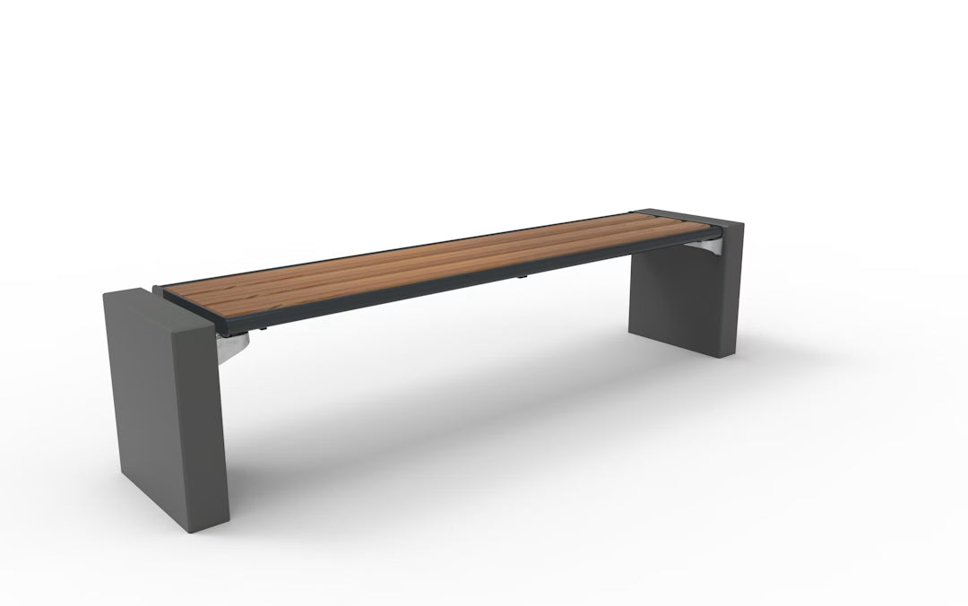SEDORA Gloria Style – Panchina con basamenti in calcestruzzo e inserti personalizzabili