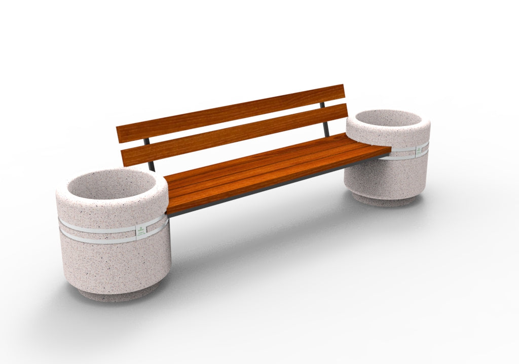 SEDORA Fioriera con panchina integrata dal design contemporaneo (GADB008)