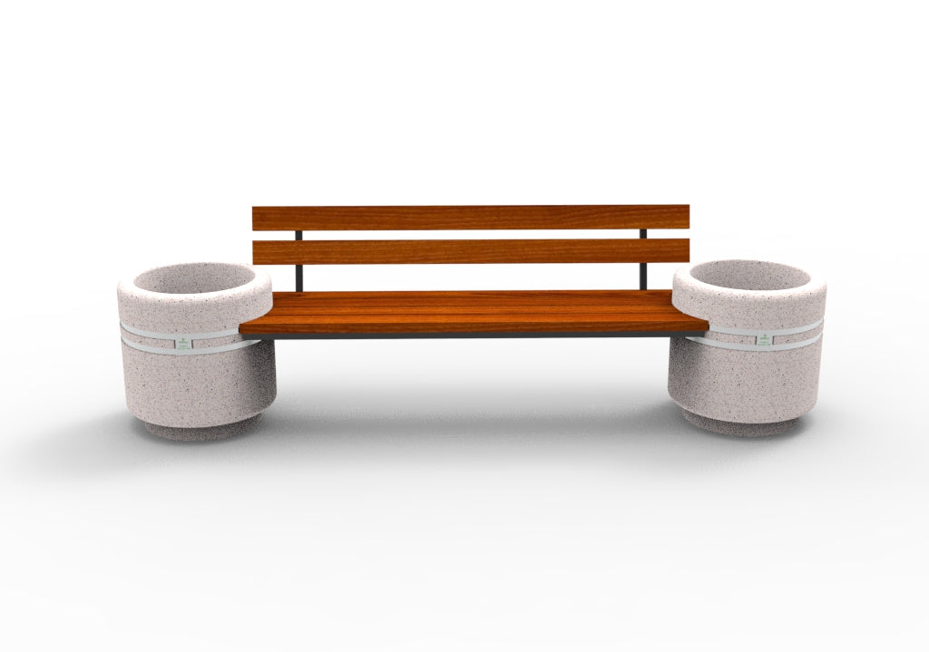 SEDORA Fioriera con panchina integrata dal design contemporaneo (GADB008)