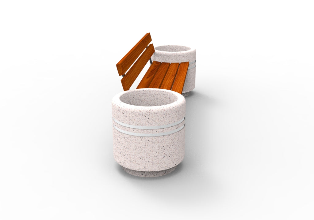 SEDORA Fioriera con panchina integrata dal design contemporaneo (GADB008)