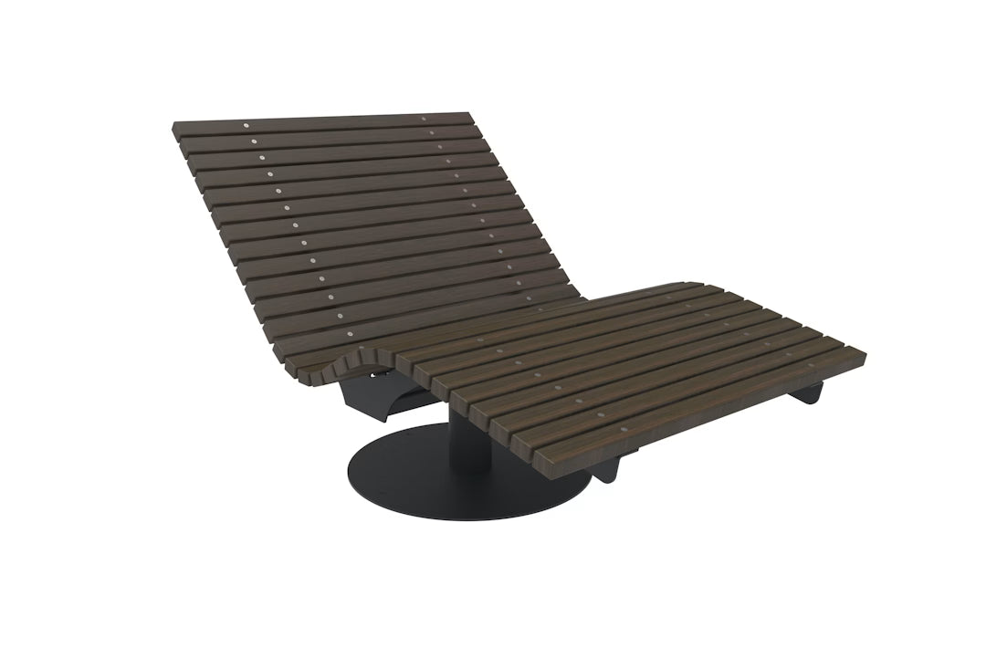 SEDORA Solaris – Doppia chaise longue in bambù, fissa o girevole a 360°