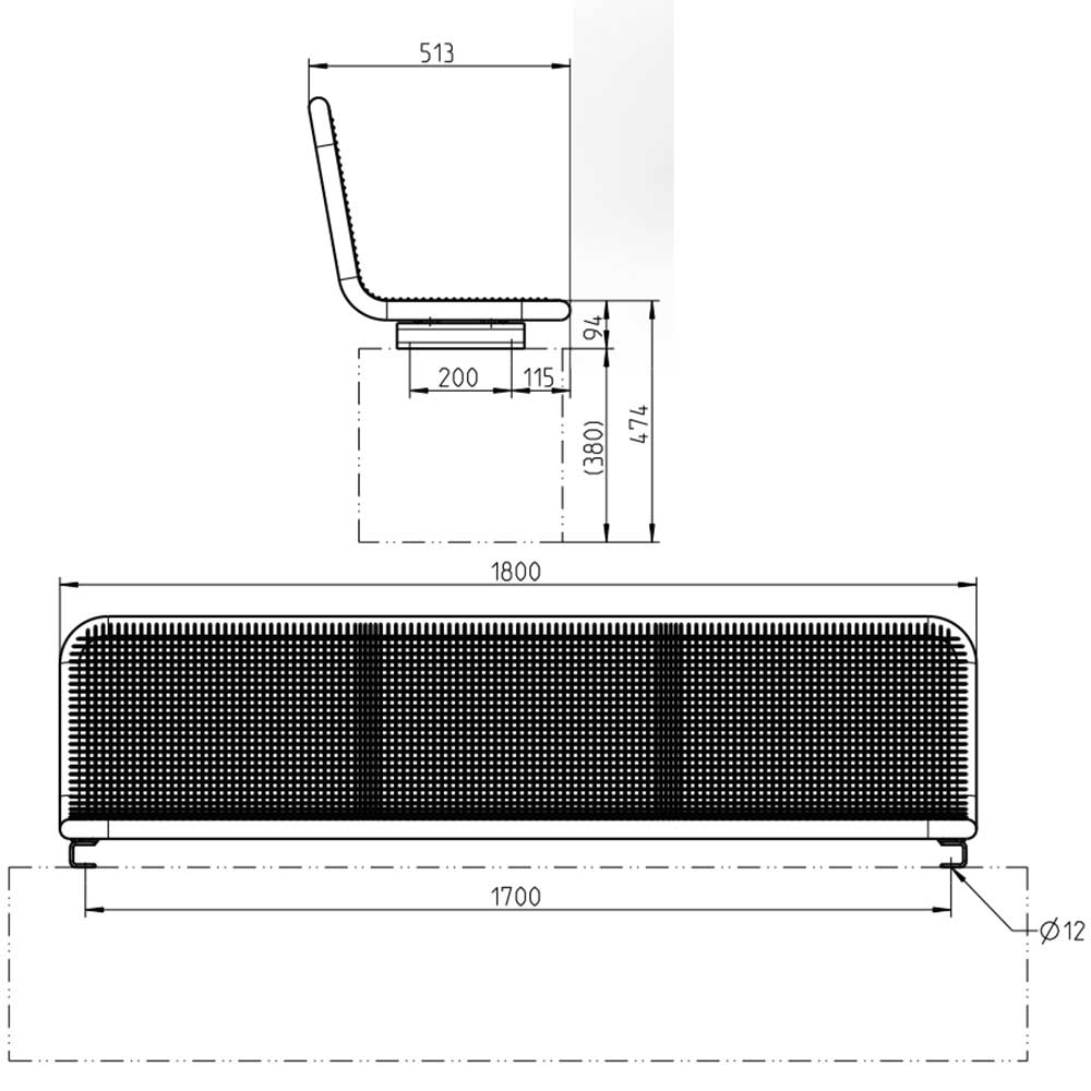 SEDORA Wall & Muro – Sistemi di fissaggio per panche e sedute
