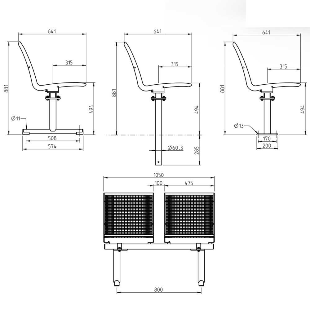 SEDORA München Nova – Panchina modulare ergonomica con schienale