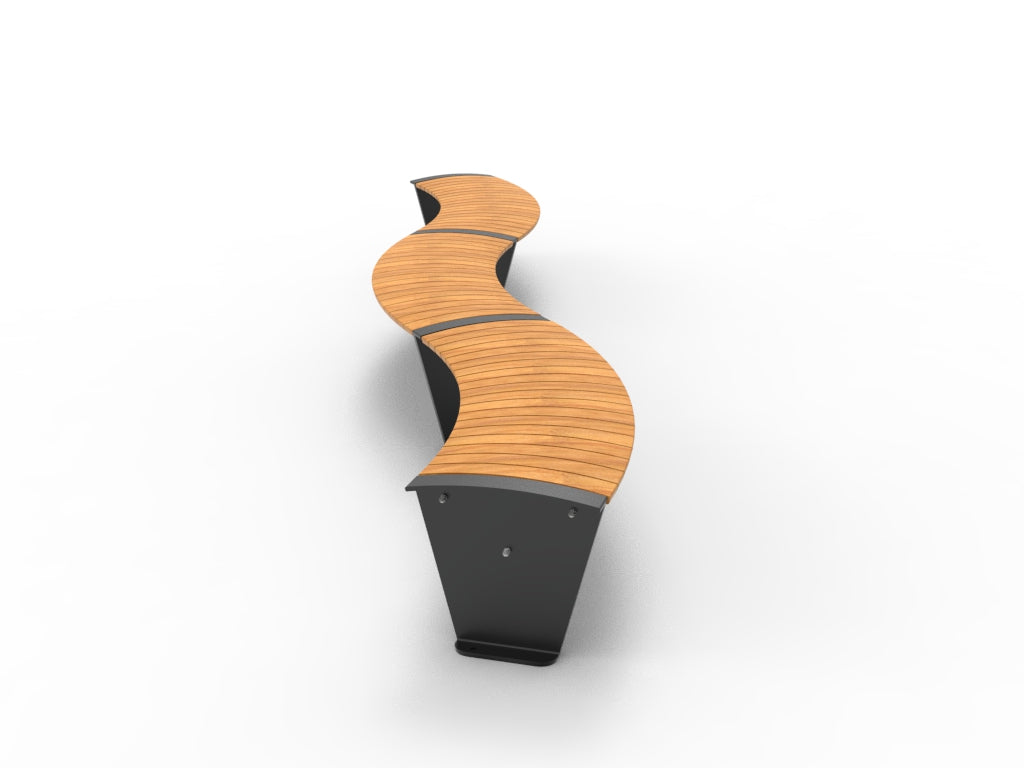 SEDORA Panchina modulare WAVE dal design dinamico (PKDA014 WAVE)