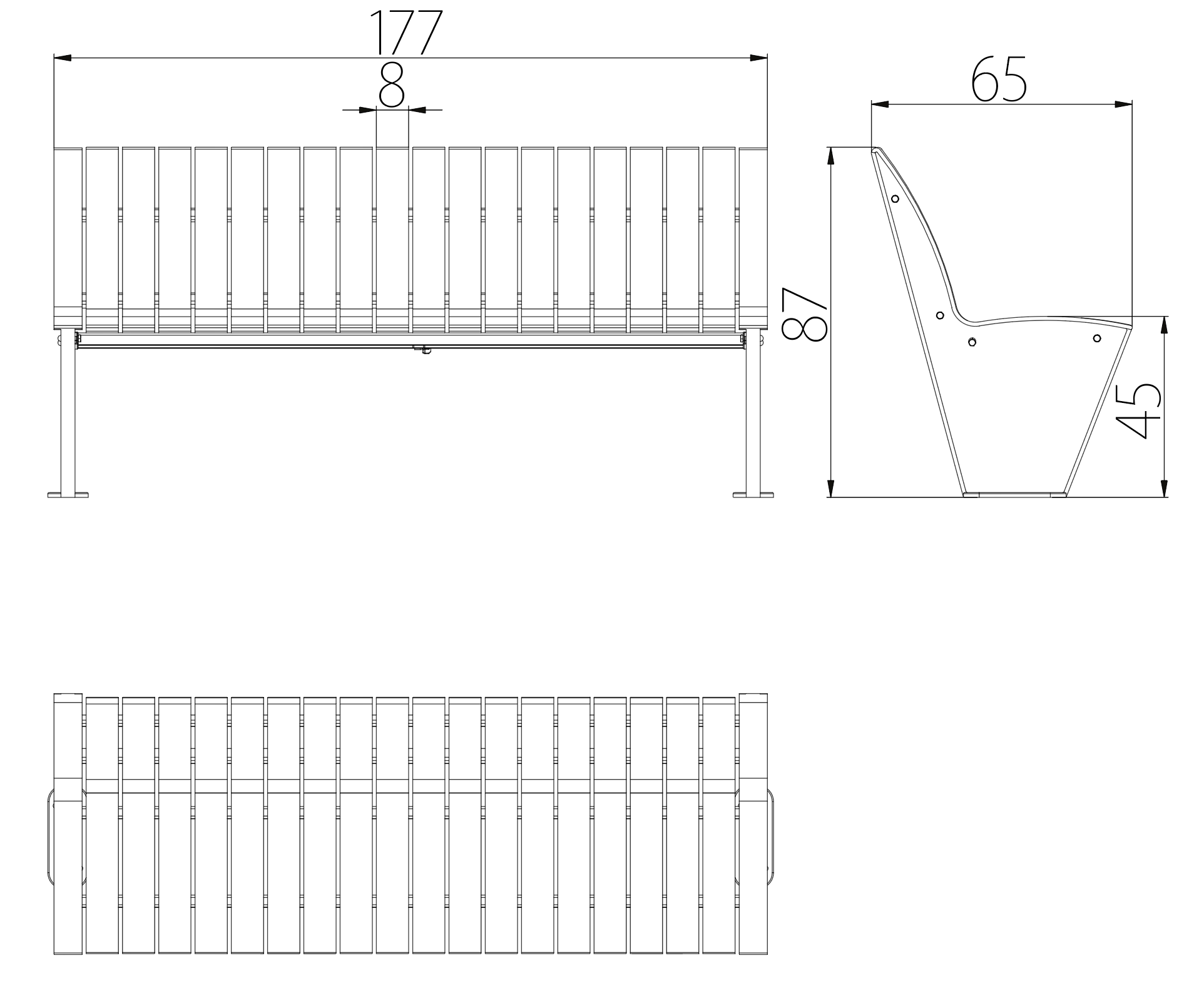 SEDORA Panchina con schienale dal design contemporaneo (PKDA016)