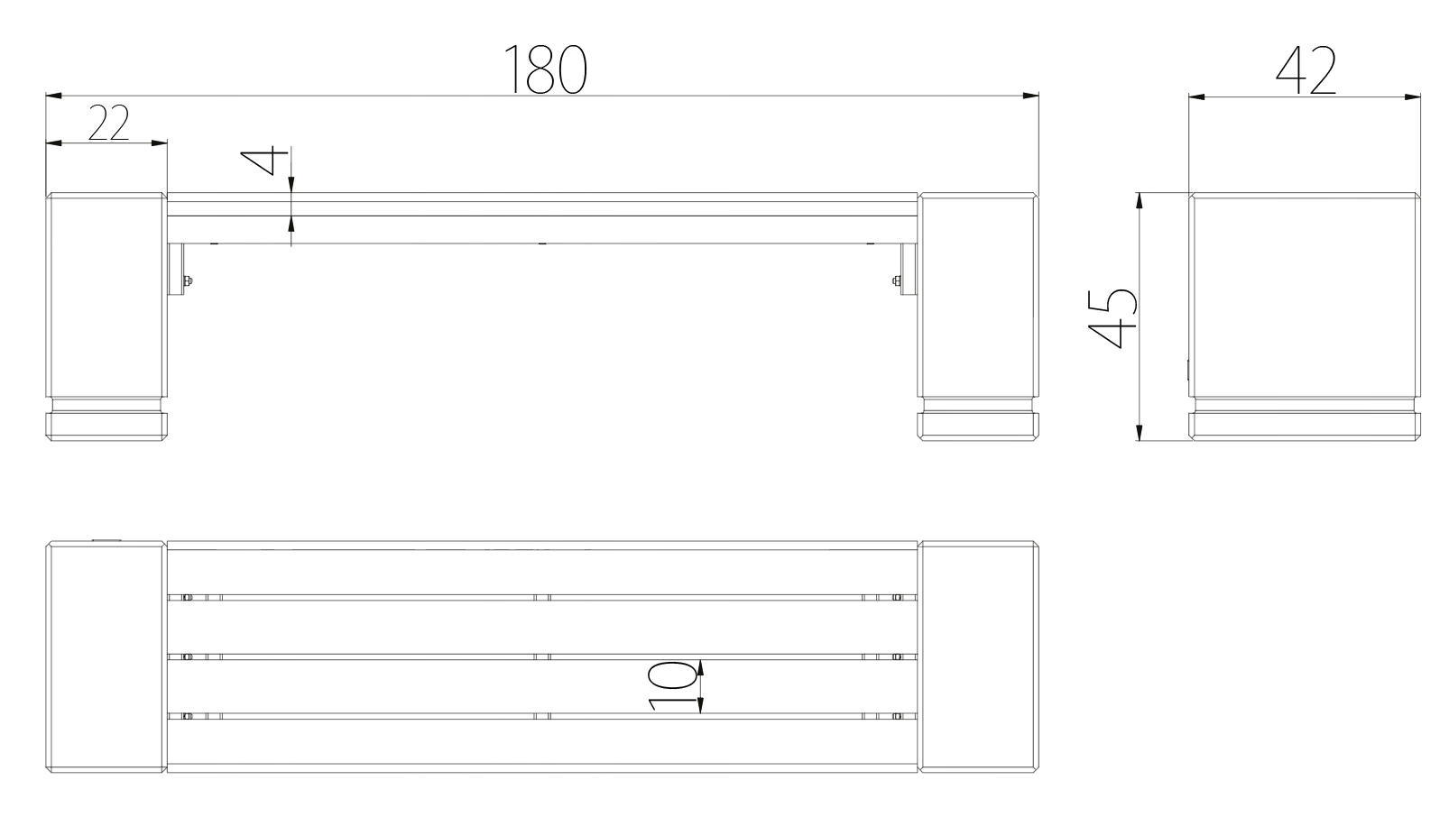 SEDORA Panchina dal design essenziale e materico (PKDB039, PKDB039-2)