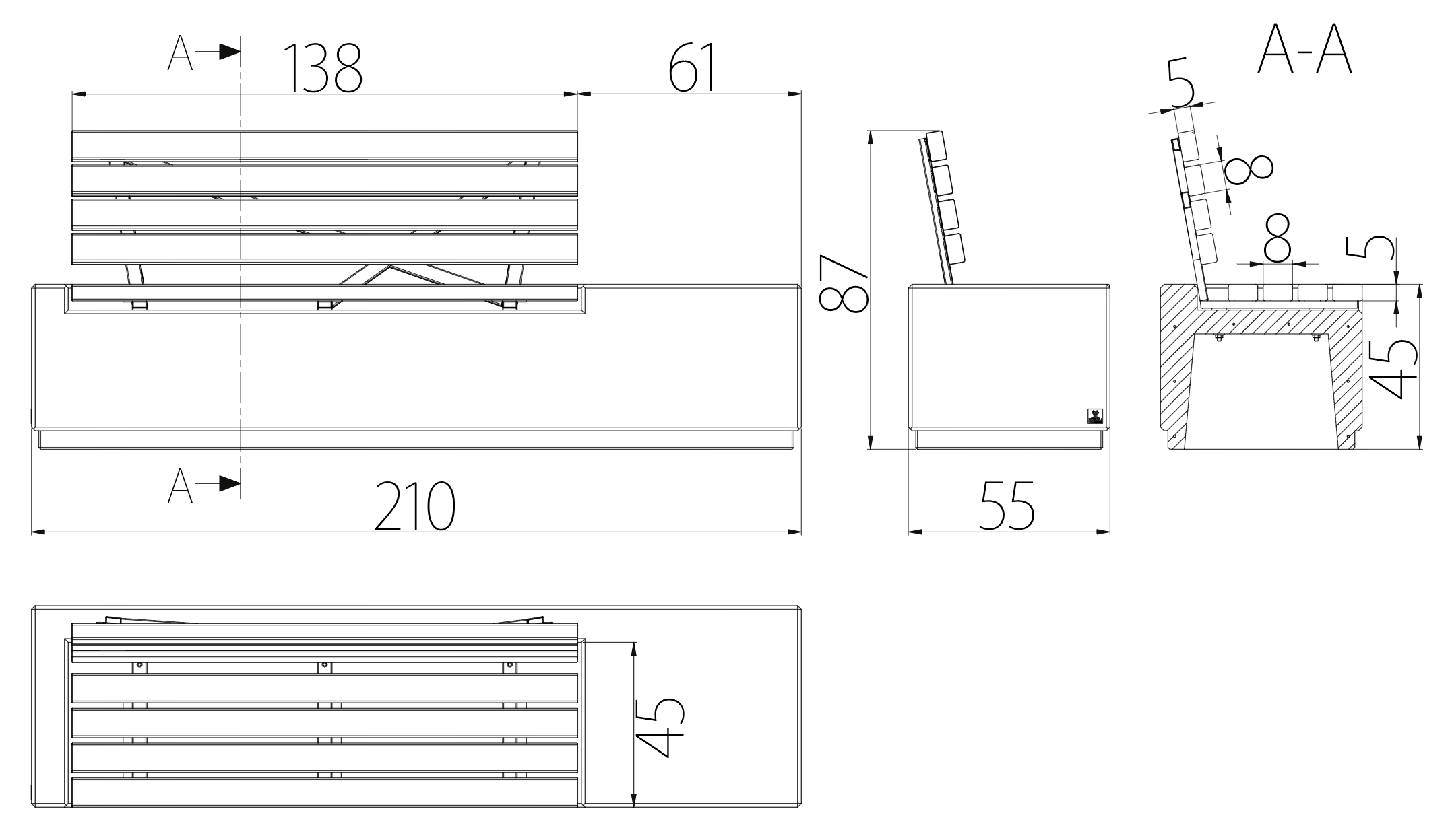 SEDORA Panchina con schienale dal design materico e contemporaneo (PKDB001-1)