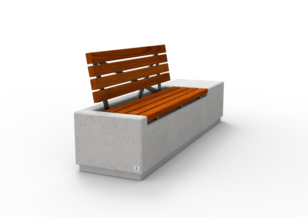 SEDORA Panchina con schienale dal design materico e contemporaneo (PKDB001-1)