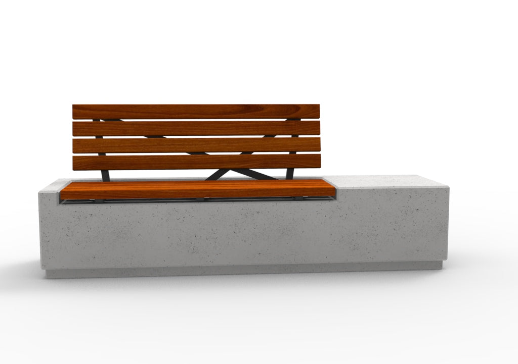 SEDORA Panchina con schienale dal design materico e contemporaneo (PKDB001-1)