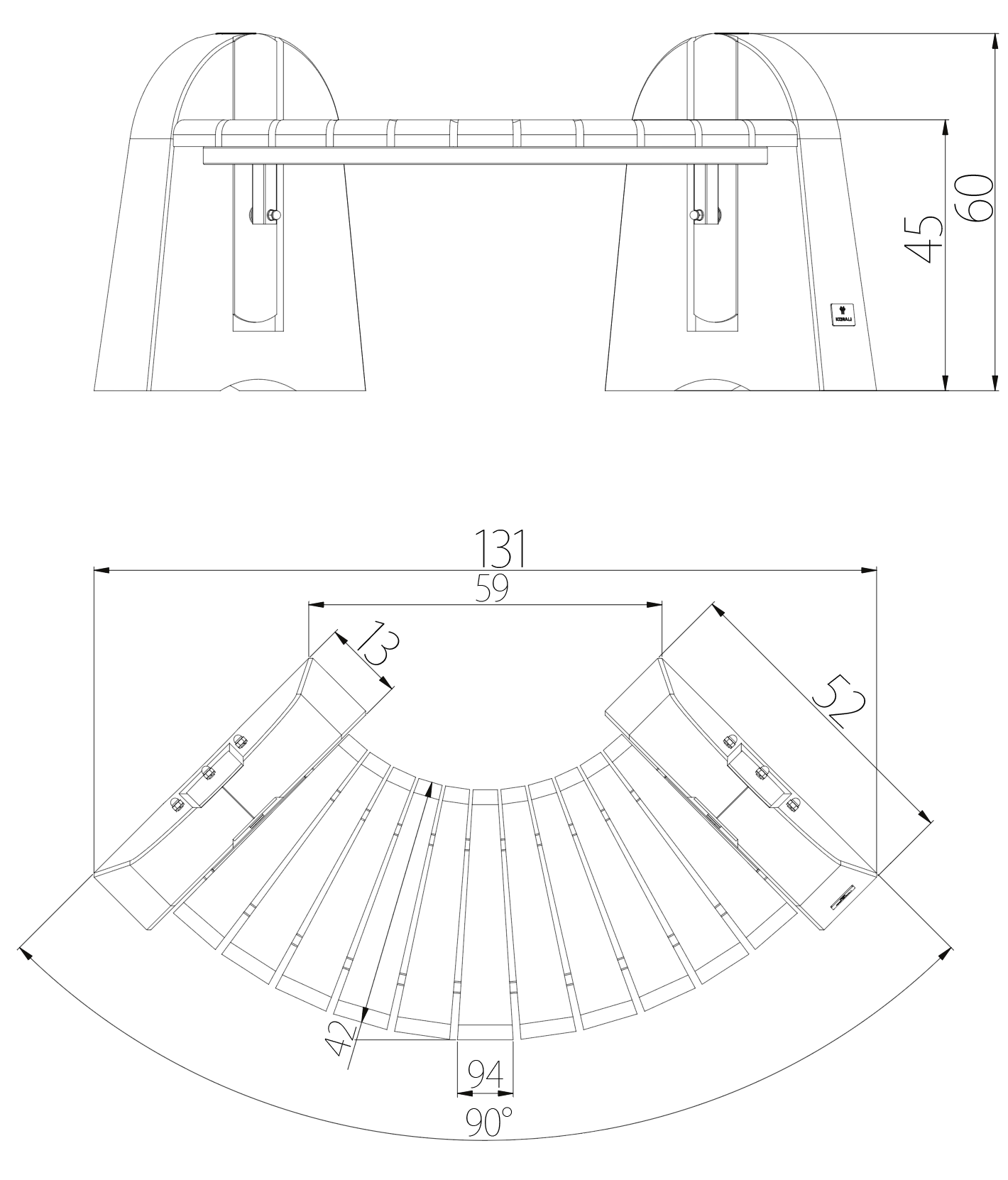 SEDORA Panchina dal design scultoreo e contemporaneo (PKDB025)
