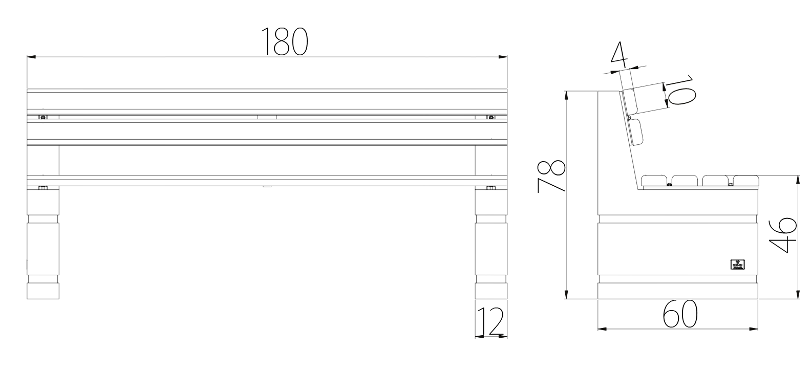 SEDORA Panchina con schienale dal design materico e senza tempo (PKDB028)