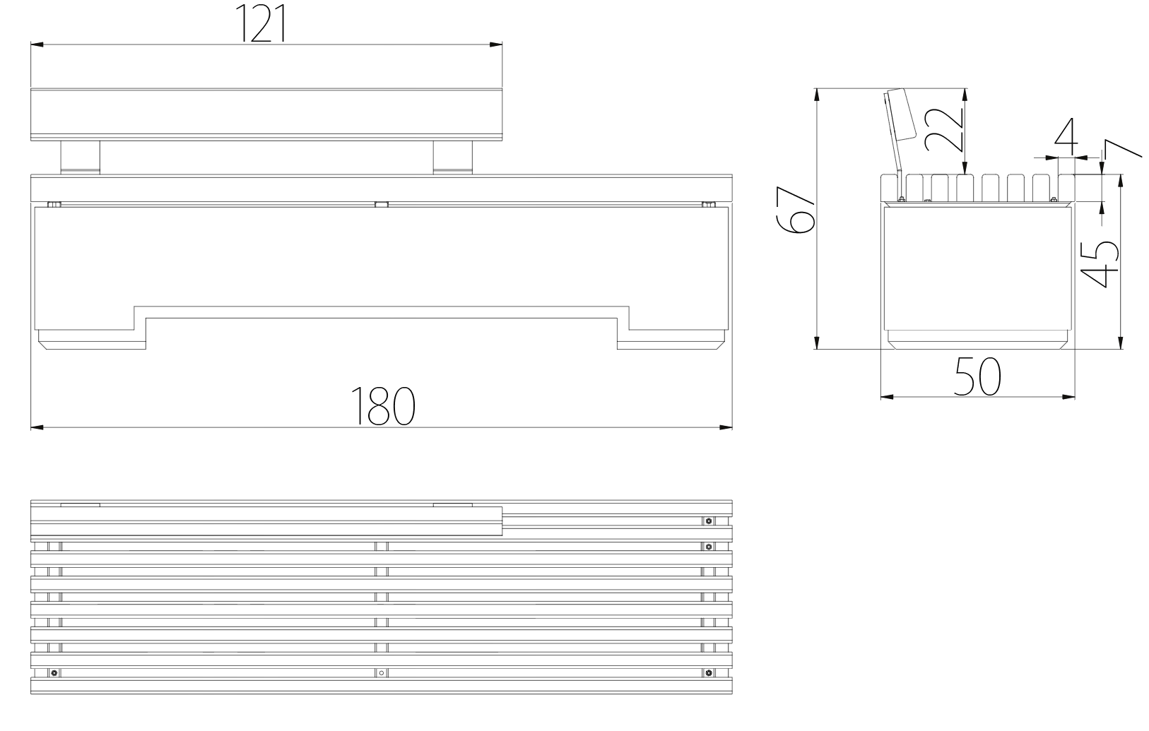 SEDORA Panchina dal design essenziale e materico (PKDB029)