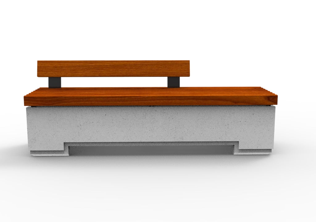 SEDORA Panchina con schienale dal design essenziale e materico (PKDB029-1)