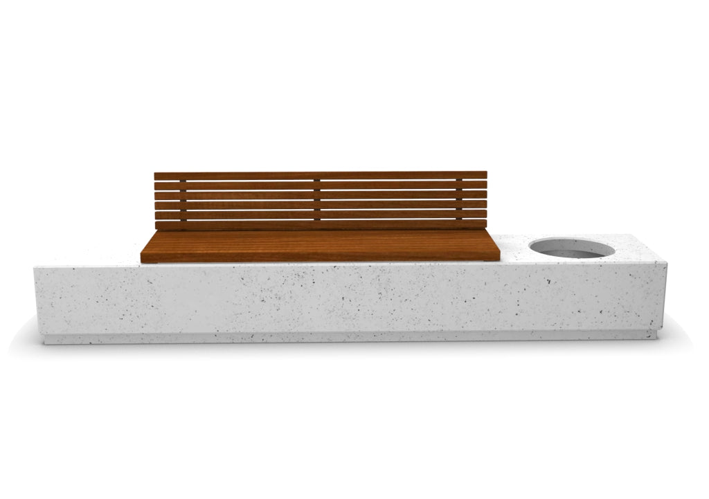 SEDORA Panchina con schienale dal design materico e contemporaneo (PKDB051)