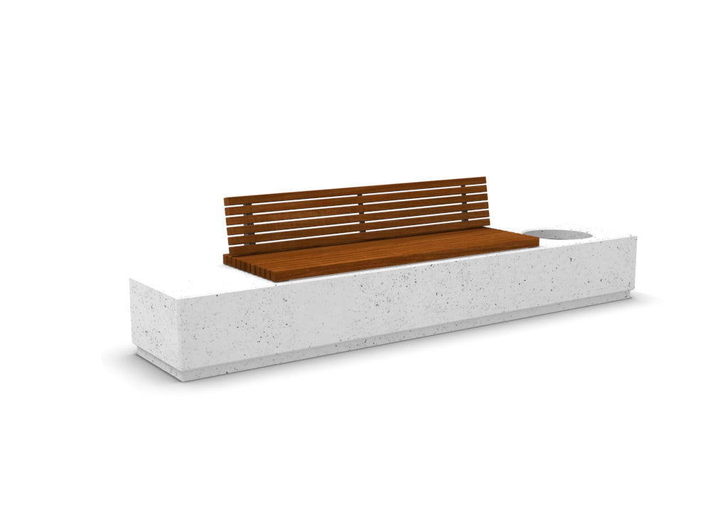 SEDORA Panchina con schienale dal design materico e contemporaneo (PKDB051)