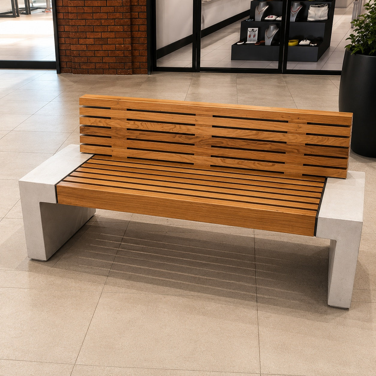 SEDORA Panchina con schienale dal design materico e raffinato (PKDB056)