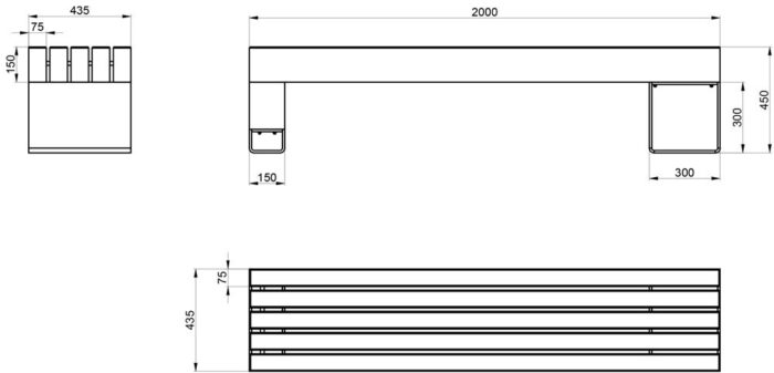 SEDORA Panchina dal design contemporaneo e accogliente (PKDS100)