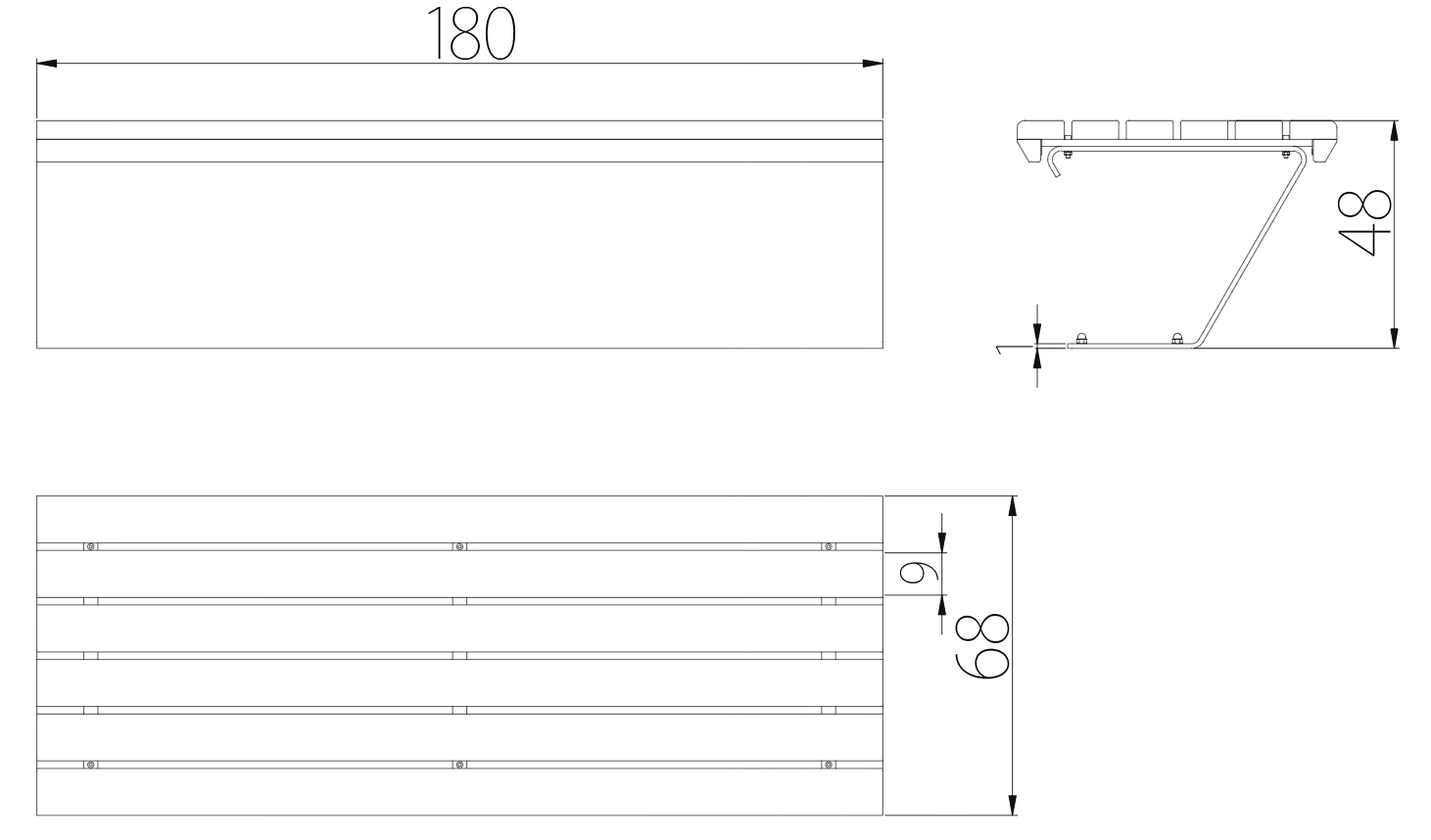 SEDORA Panchina dal design essenziale e contemporaneo (PKDS012-DR)