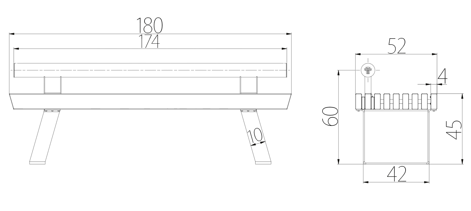 SEDORA Panchina dal design contemporaneo con schienale integrato (PKDS046-3 / PKDS046-4 / PKDS046-5)