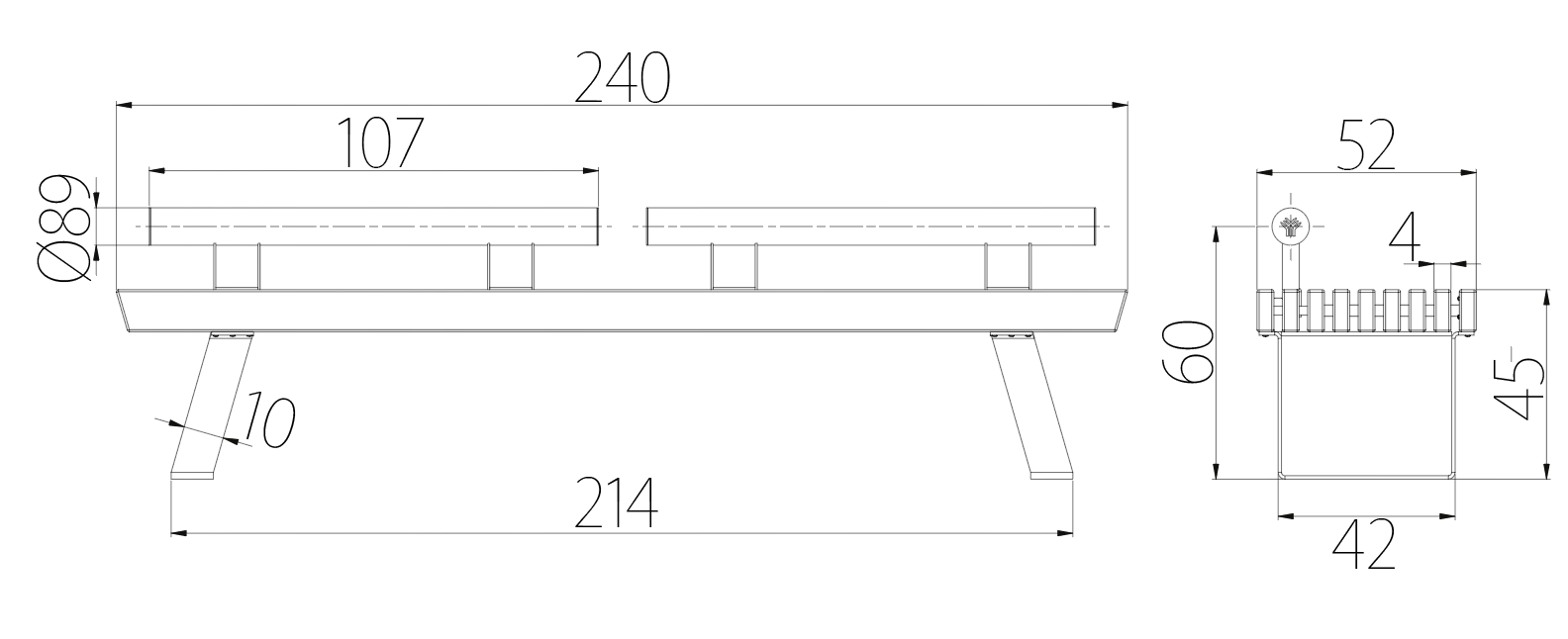 SEDORA Panchina dal design contemporaneo con schienale integrato (PKDS046-3 / PKDS046-4 / PKDS046-5)