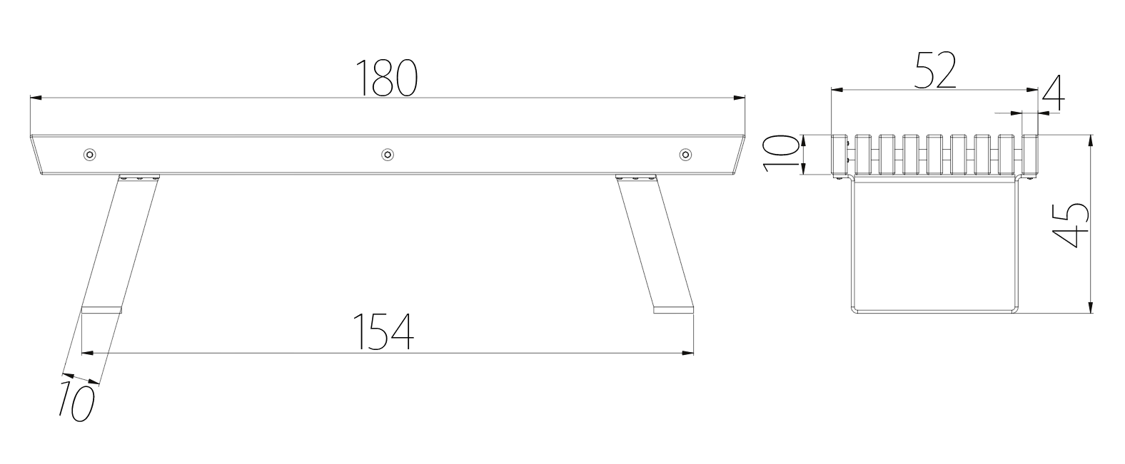 EDORA Panchina dal design contemporaneo e minimale (PKDS046, PKDS046-1, PKDS046-2)