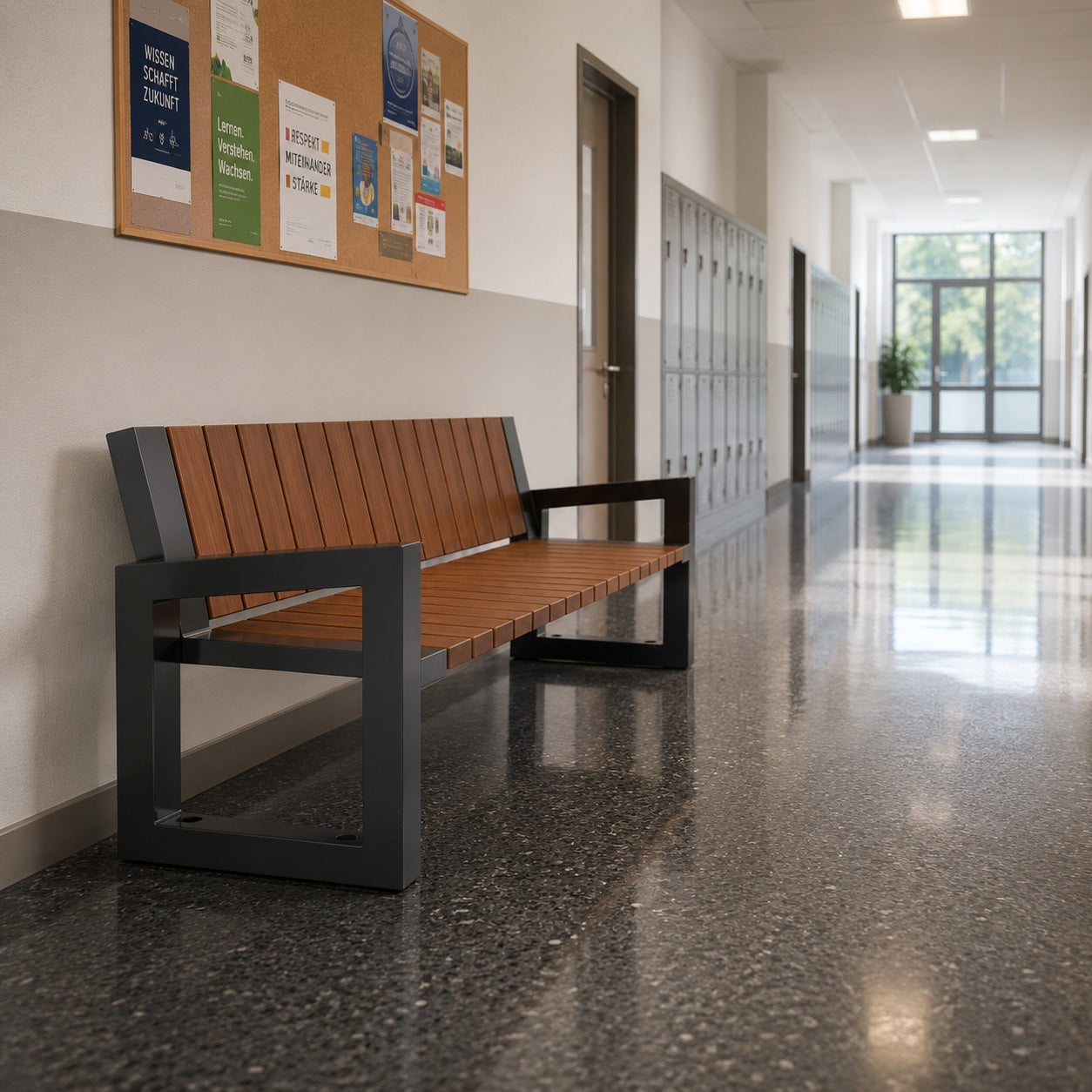 SEDORA Panchina con schienale dal design classico ed essenziale (PKDS080-1)