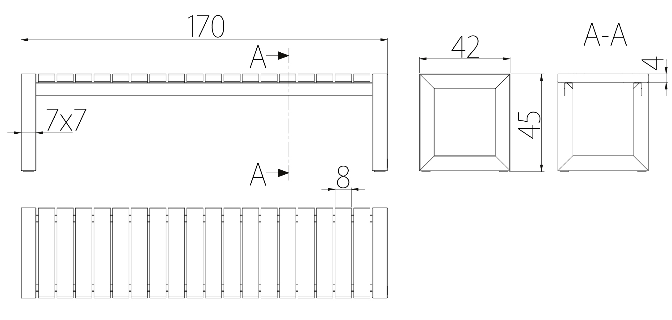 SEDORA Panchina dal design classico ed essenziale (PKDS080 Series)