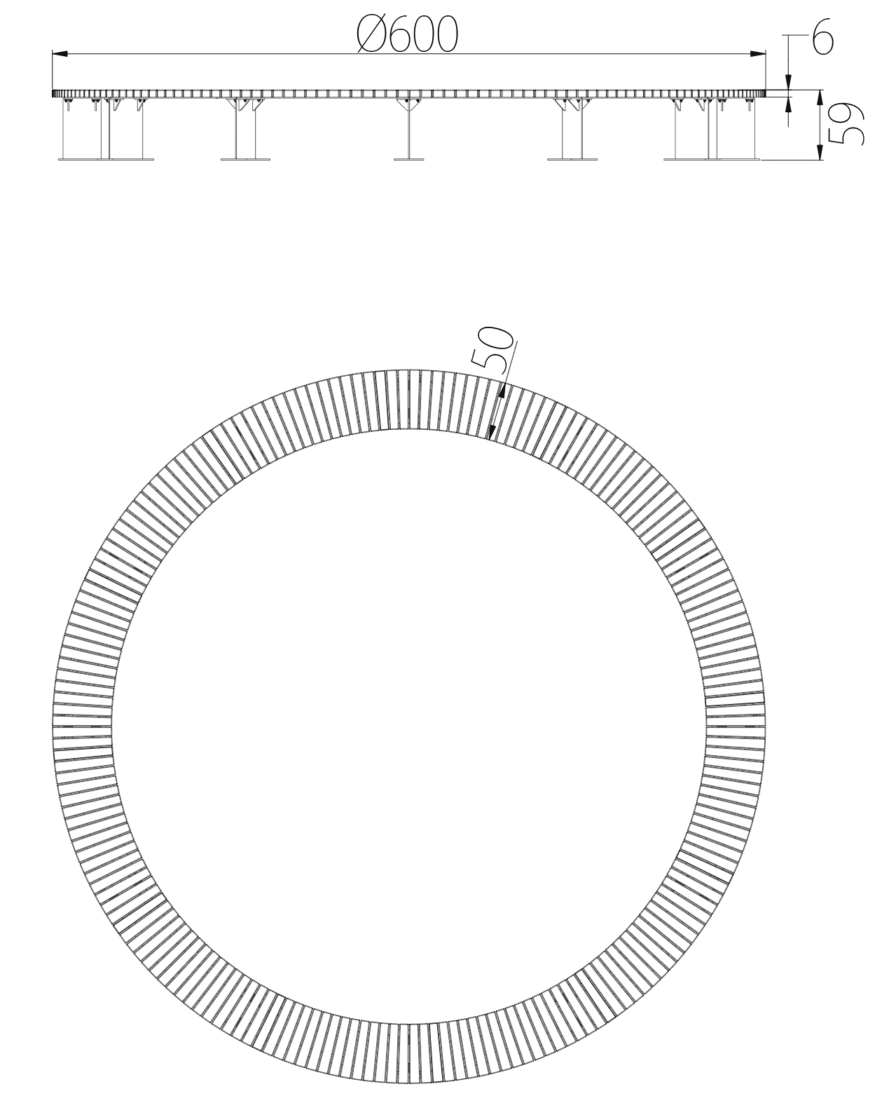 SEDORA Panchina circolare monumentale dal design contemporaneo (PKDS6000)