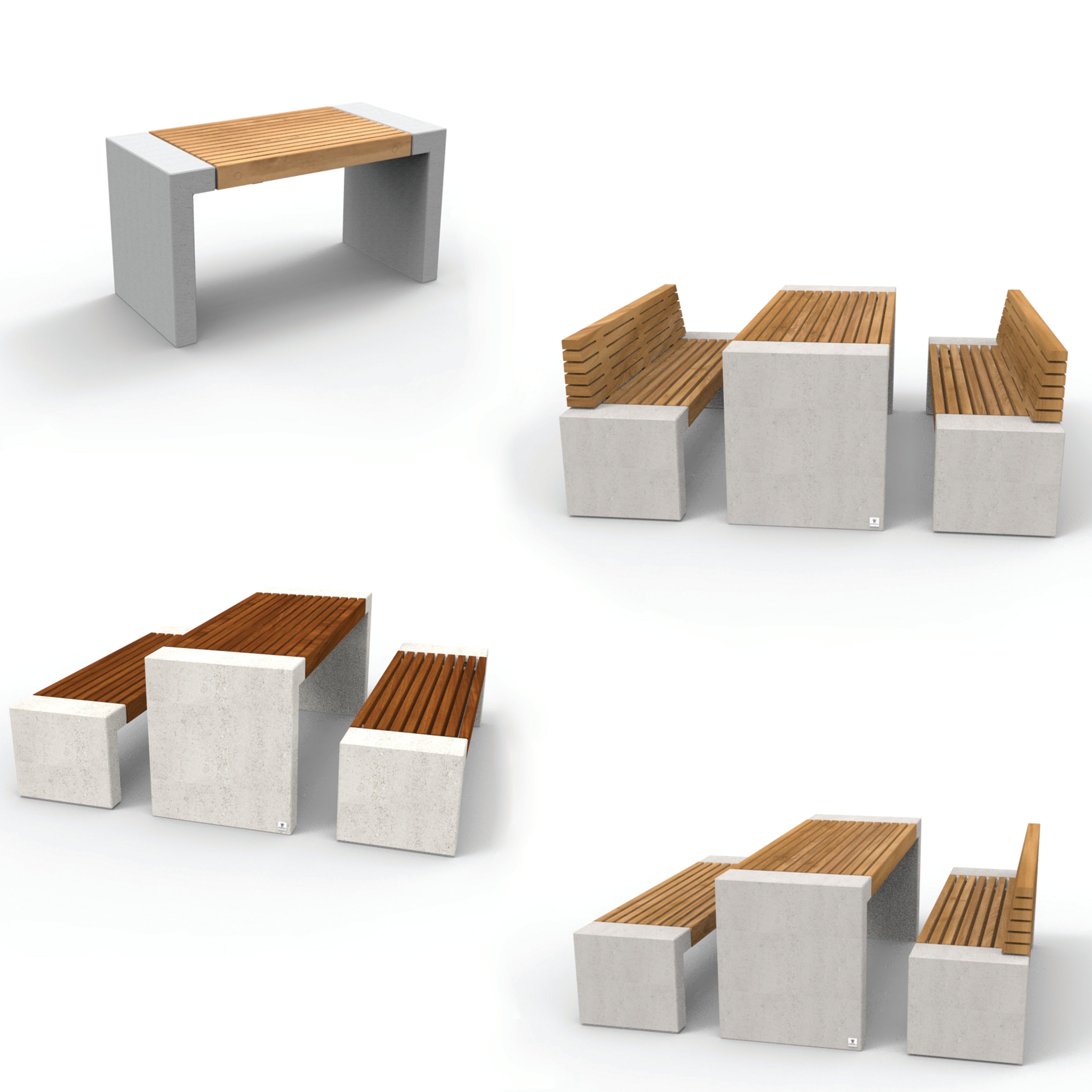 SEDORA Set tavolo con 2 panche (PSBD001-1 + 2×PKDB057)