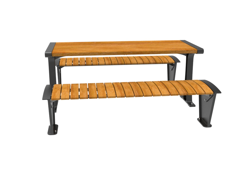SEDORA Set tavolo con due panche dal design elegante e modulare (PSDS016 + 2xPKDA012)