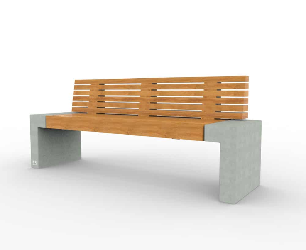 SEDORA Panchina con schienale dal design materico e raffinato (PKDB056)