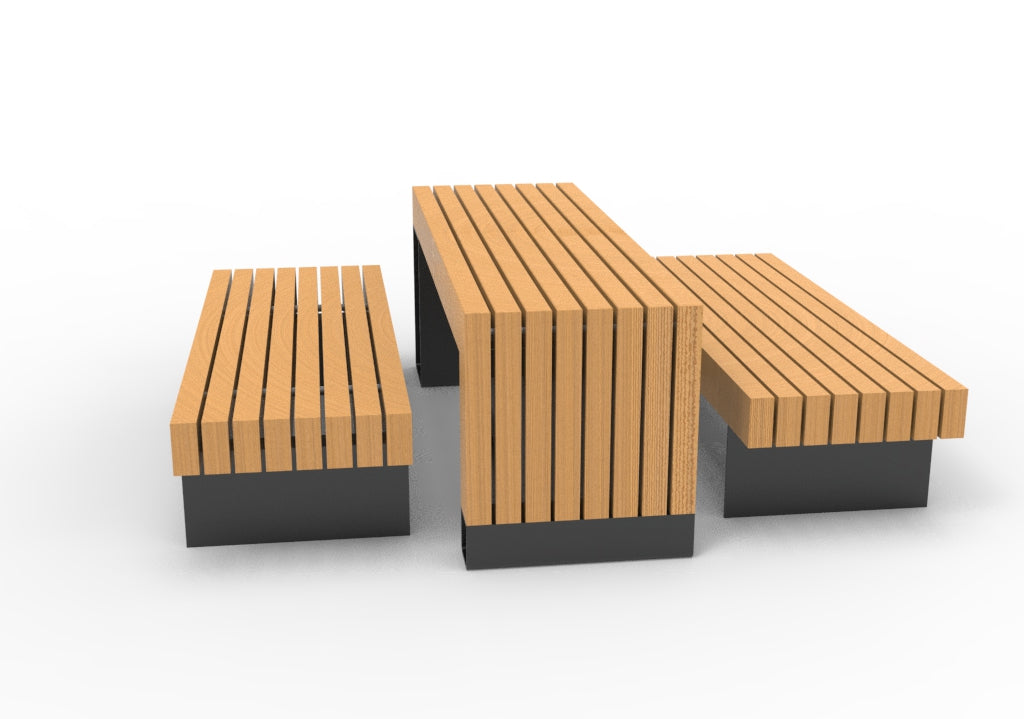 SEDORA Set tavolo con 2 panche (PSDS100 + 2×B115)