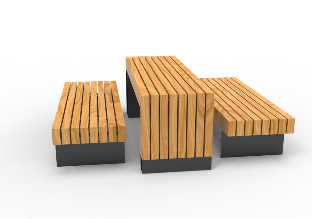 SEDORA Set tavolo con 2 panche (PSDS100 + 2×B115)