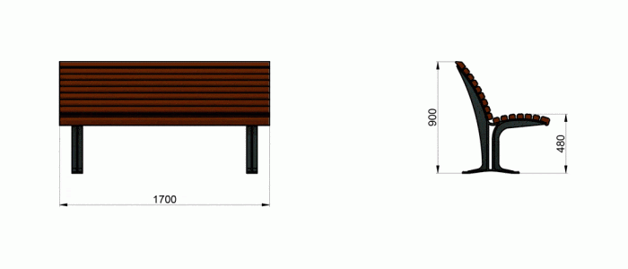 SEDORA Panchina con schienale dal design classico ed elegante (PKDA035 Series)