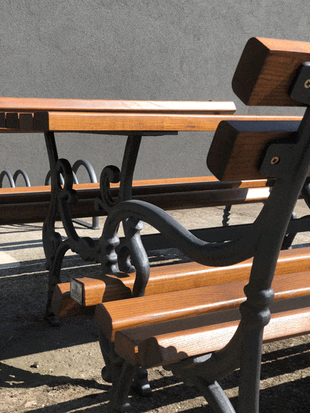 SEDORA Panchina con schienale dal design contemporaneo (PKDA020 Series)