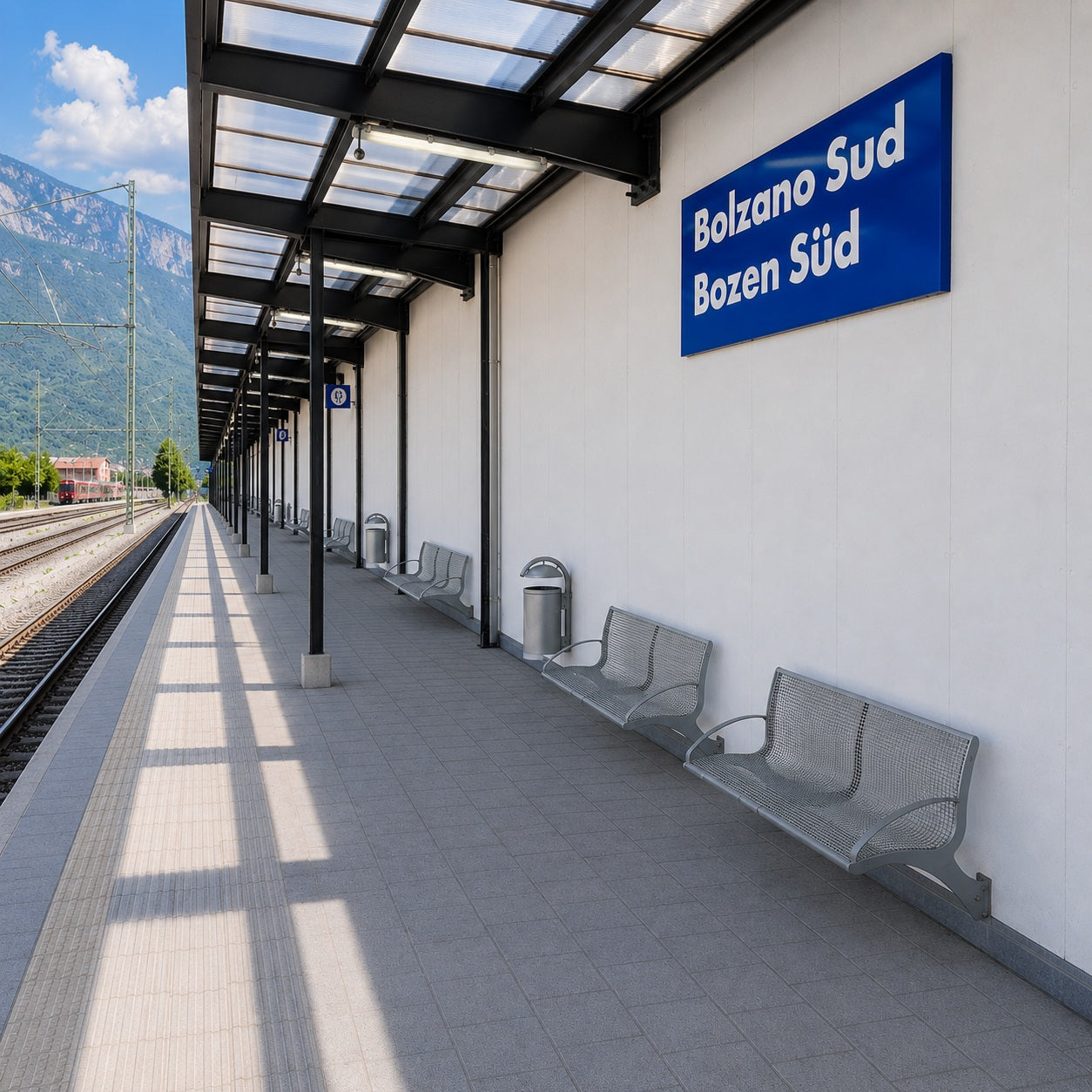Le panchine della stazione di Bolzano. Oltre vent'anni di servizio, ogni giorno