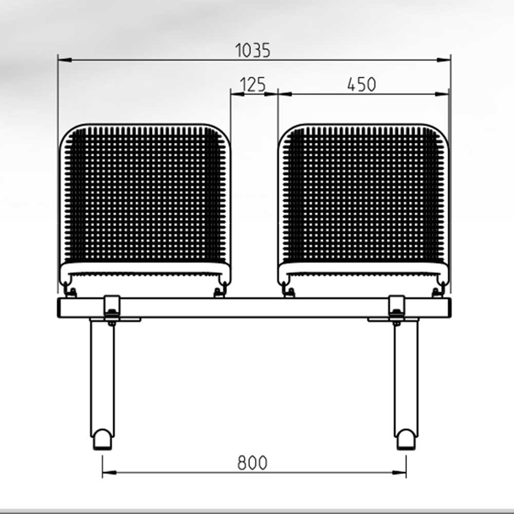 SEDORA Allegro Nova – Panchina modulare con schienale