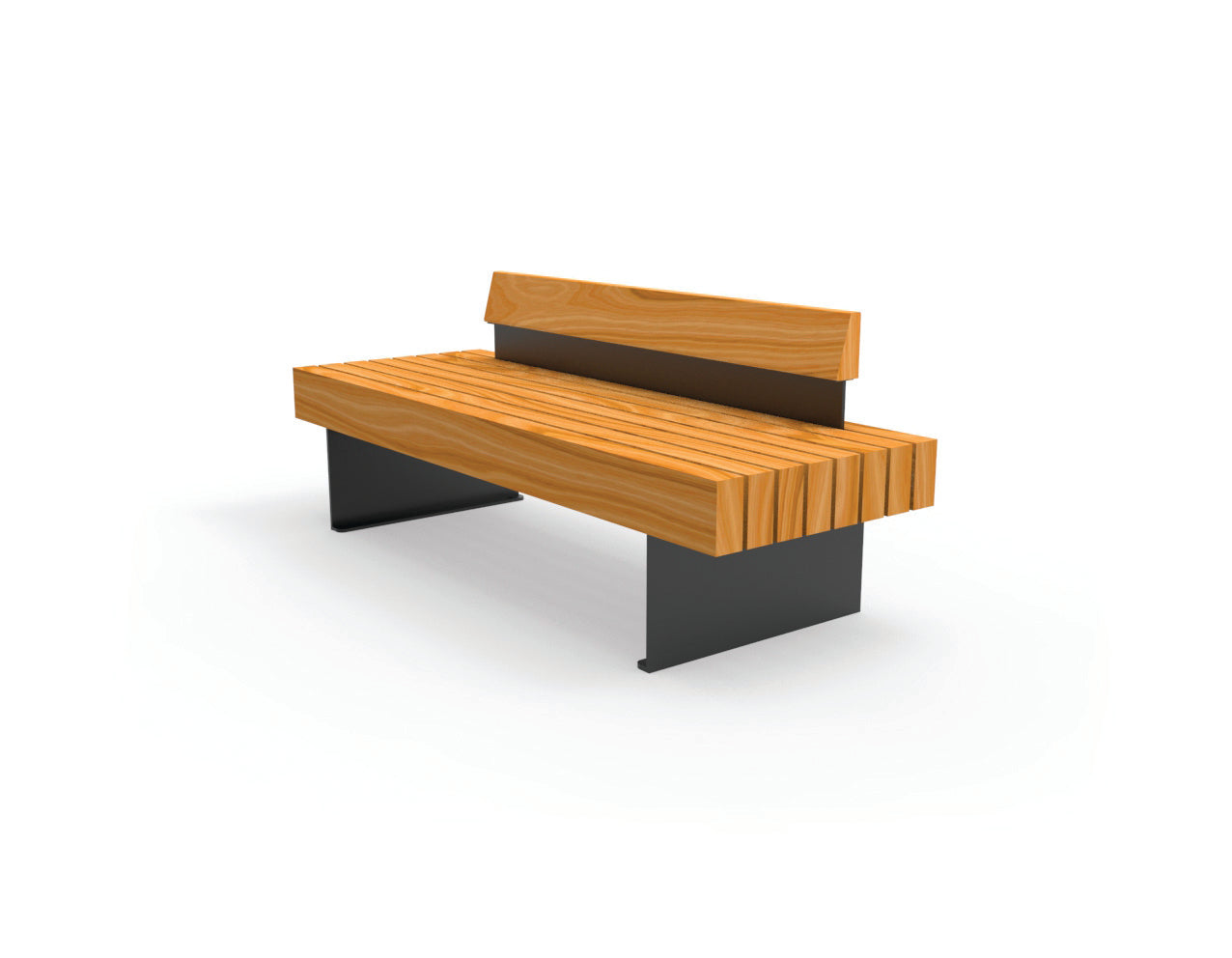 SEDORA Panchina con schienale dal design contemporaneo ed essenziale (B116)