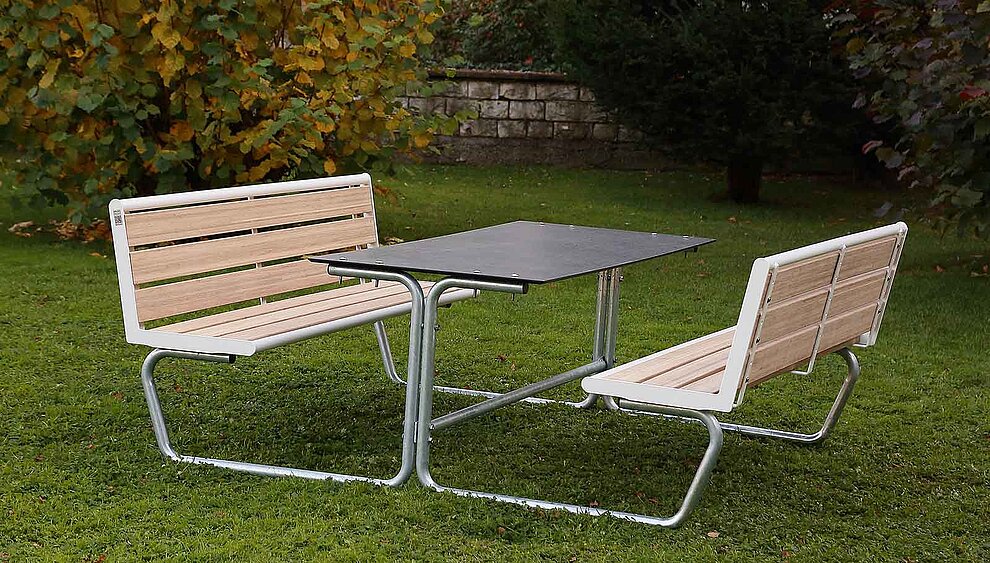 SEDORA Parador Style – Gruppo tavolo con panche personalizzabile, 6 posti