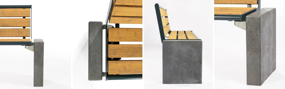 SEDORA Gloria Style – Panchina con basamenti in calcestruzzo e inserti personalizzabili