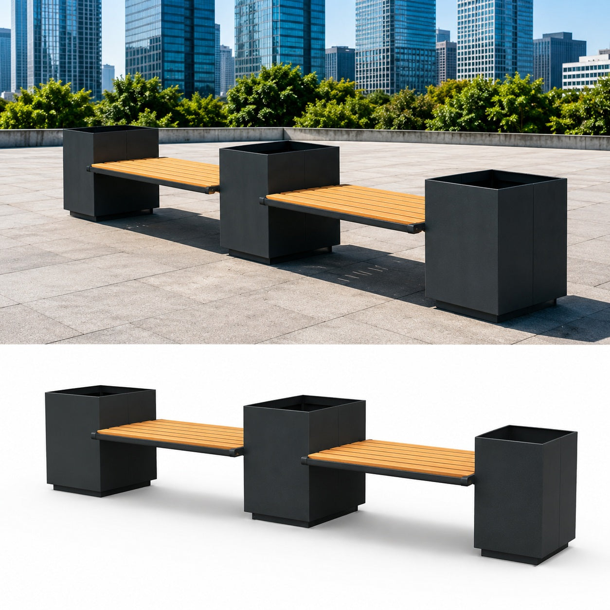 SEDORA Doppelbank Style – Panchina bifacciale personalizzabile