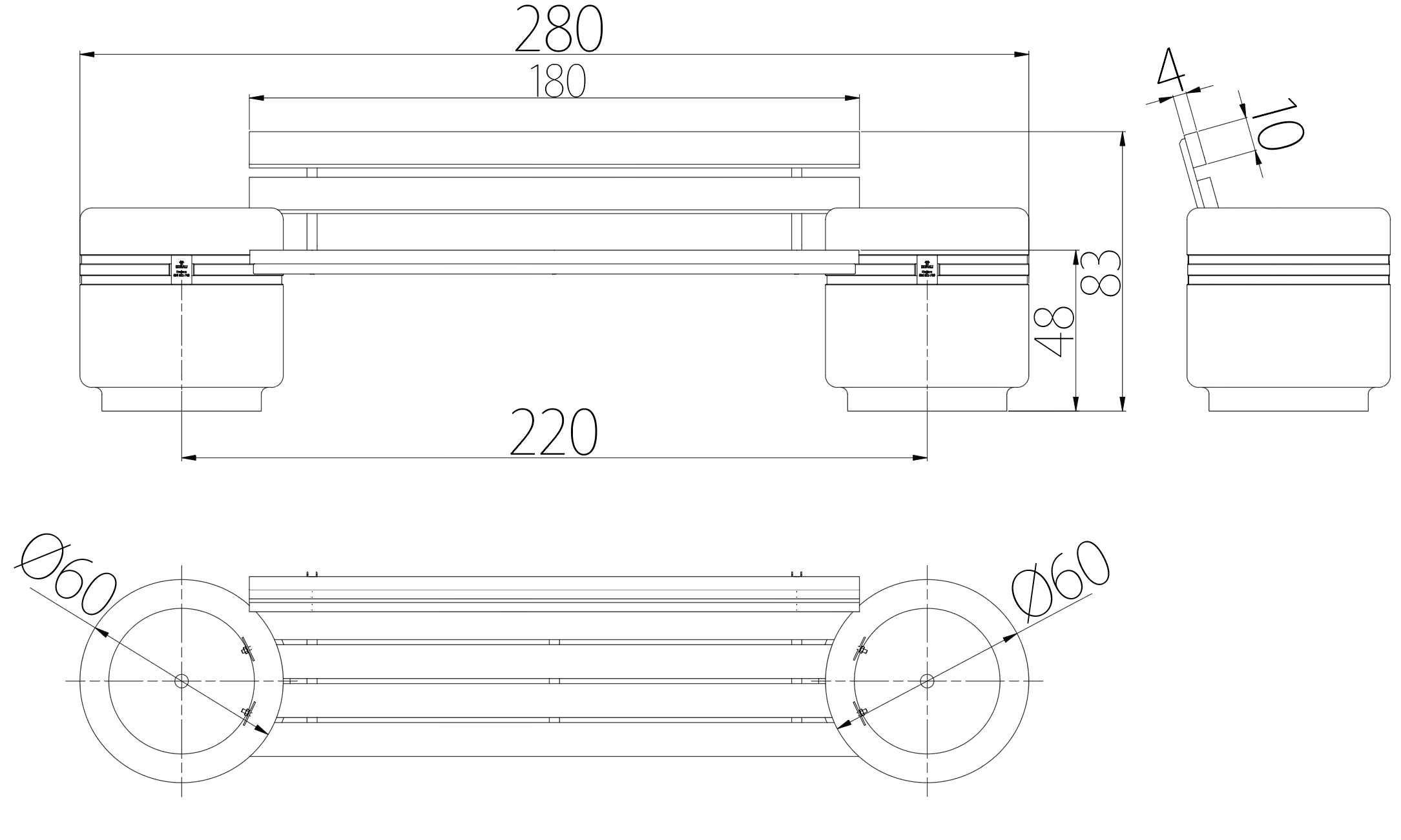 SEDORA Fioriera con panchina integrata dal design contemporaneo (GADB008)