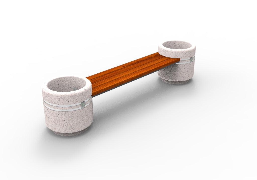 SEDORA Fioriera con panchina integrata dal design leggero ed elegante (GADB009)