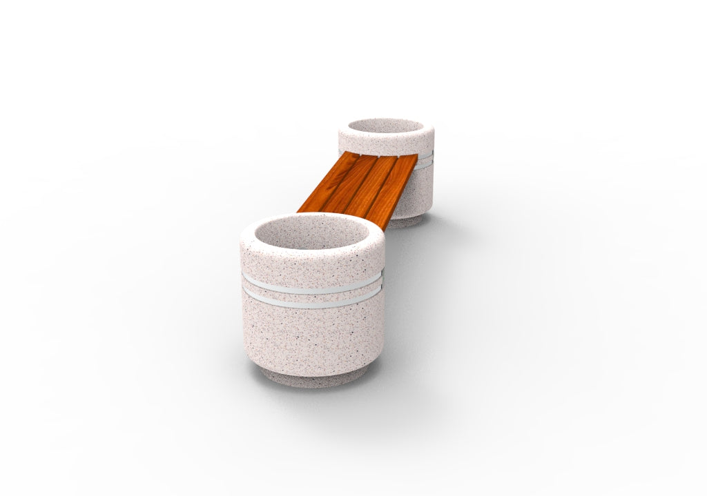 SEDORA Fioriera con panchina integrata dal design leggero ed elegante (GADB009)