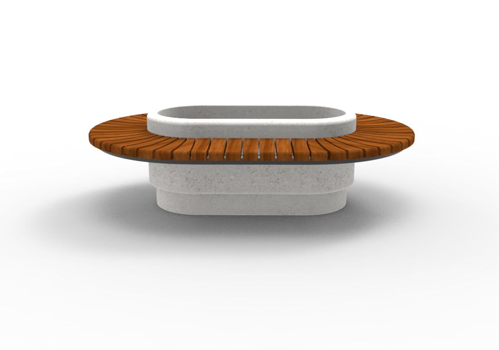 SEDORA Fioriera con panchina integrata dal design scultoreo (GADB010)