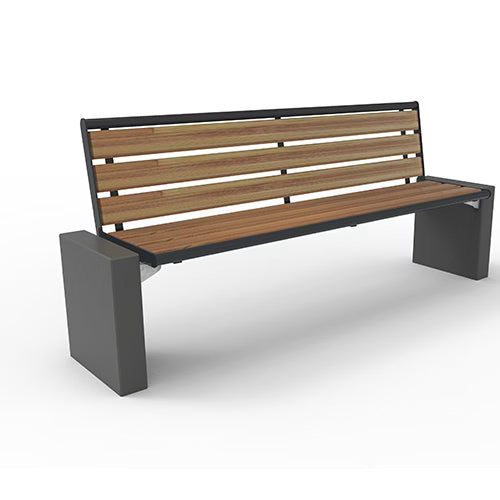 SEDORA Gloria Style – Panchina con basamenti in calcestruzzo e inserti personalizzabili