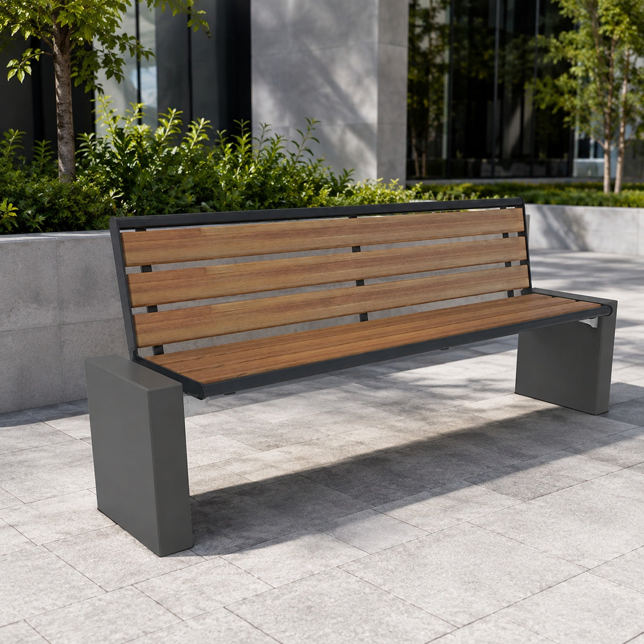 SEDORA Gloria Style – Panchina con basamenti in calcestruzzo e inserti personalizzabili