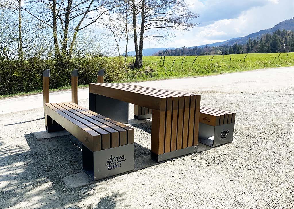 SEDORA Set tavolo con 2 panche (PSDS100 + 2×PKDS100)