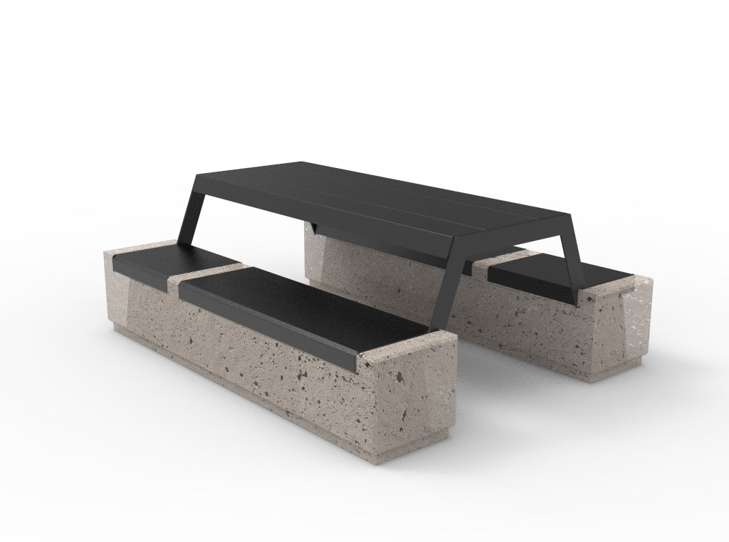 SEDORA Tavolo picnic urbano con panche integrate (PSMB001-2 / PSMB001-3 / PSMB001-DR)