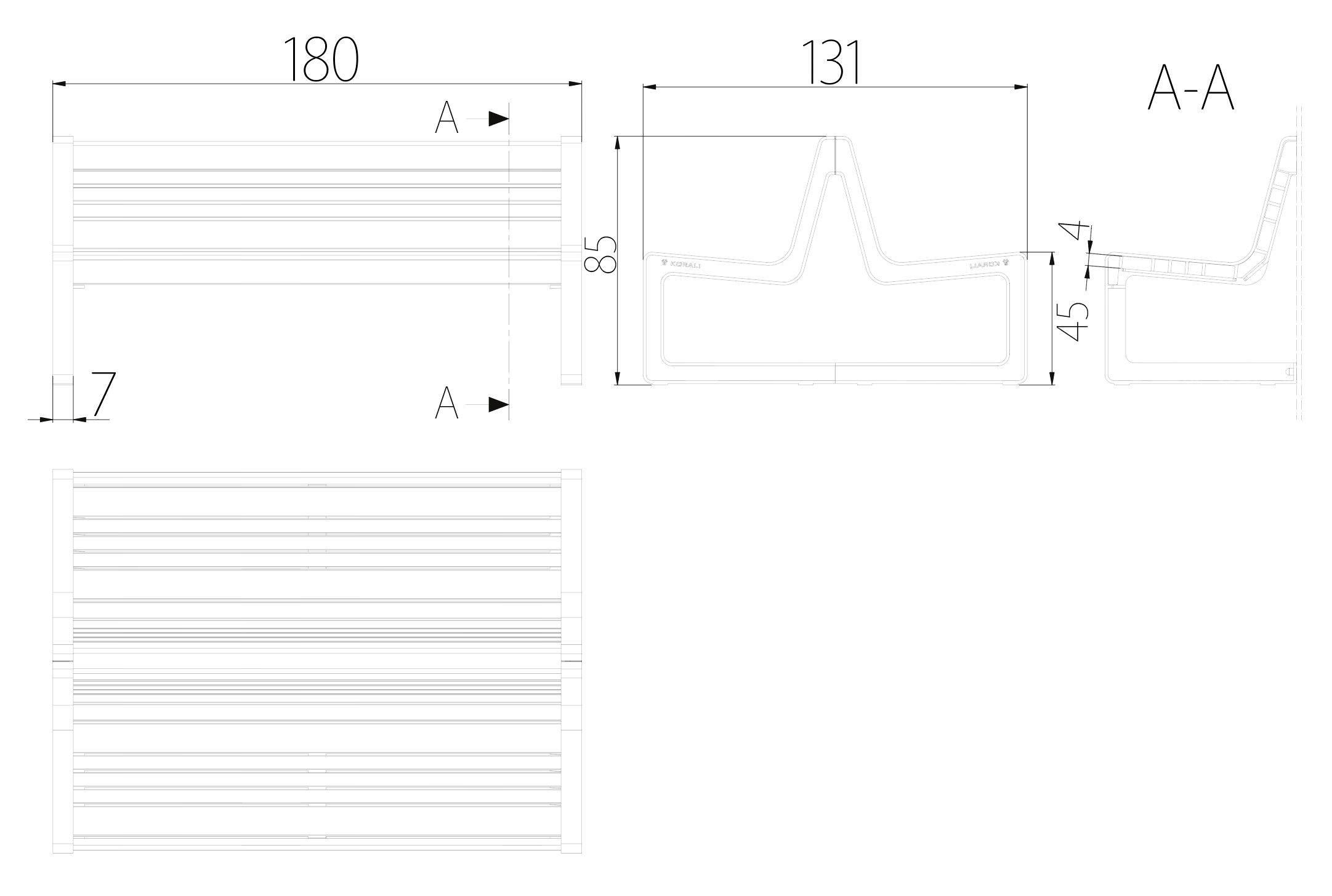 SEDORA Panchina doppia con schienale dal design contemporaneo (PKDA041)